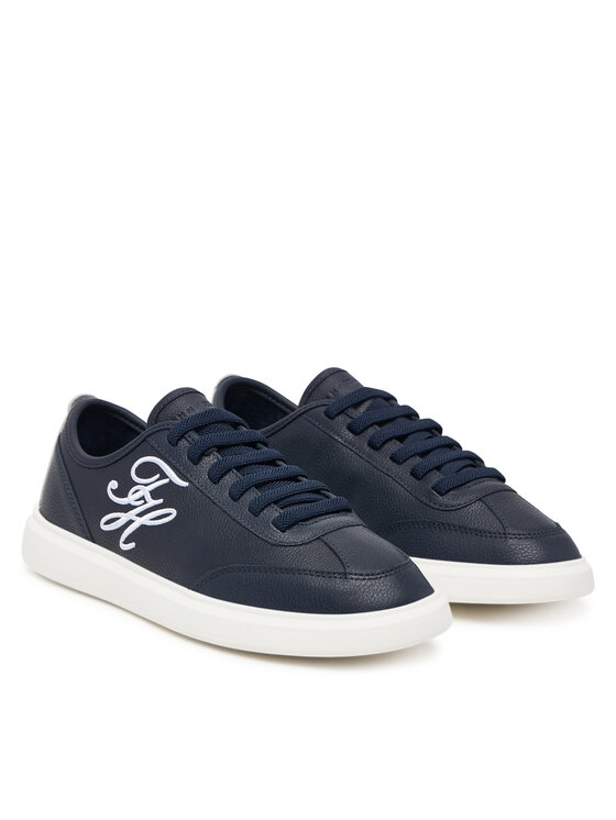 Tommy Hilfiger Tenisice Tommy Hilfiger Th Icon Court Script Premium FW0FW09604 Tamnoplava