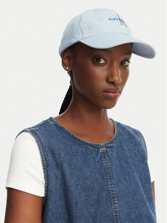 Calvin Klein Cappellino Calvin Klein Monologo Embroidery Baseball Hat LV04K5026G Celeste