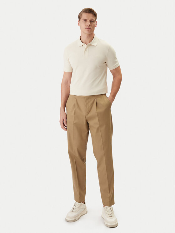 BOSS BOSS Pólóing Pallas 50553564 Krém Regular Fit