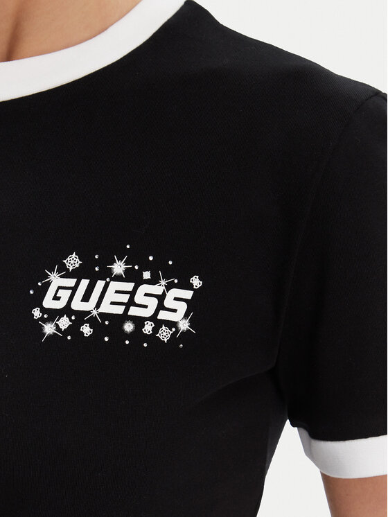 Guess Guess Футболка V5GI11 I3Z14 Чорний Regular Fit