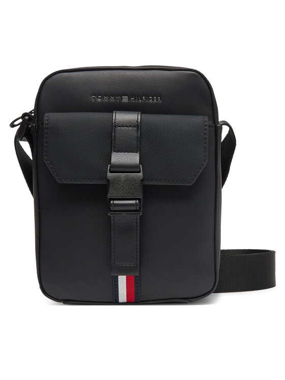 Tommy Hilfiger Τσαντάκι Tommy Hilfiger Th Foundation Mini Reporter AM0AM13479 Μαύρο