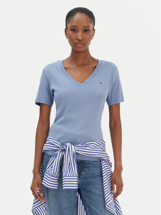 Tommy Hilfiger Tommy Hilfiger Camiseta New Cody WW0WW40584 Azul Slim Fit