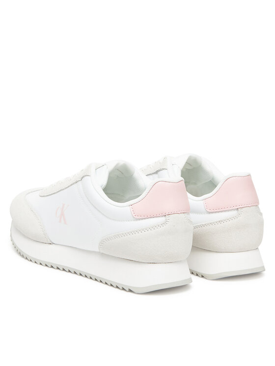 Calvin Klein Jeans Laisvalaikio batai Calvin Klein Jeans Runner Laceup Mg Nylon Mix YW0YW01828 Balta