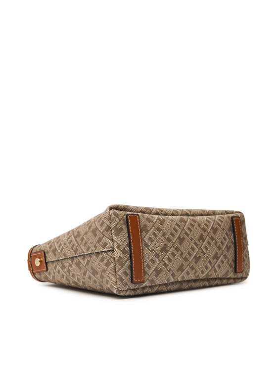 Tommy Hilfiger Kabelka Tommy Hilfiger Th Monoplay Mini Tote Le AW0AW18848 Hnědá