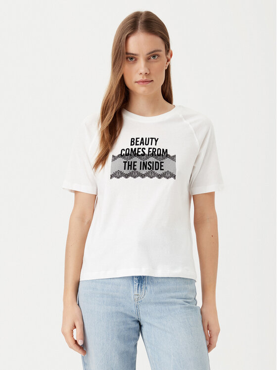 JDY JDY Футболка Nina 15342612 Білий Loose Fit