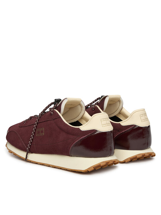 Tommy Jeans Sneakersy Tommy Jeans Tjw Retro Archive Runner Suede EN0EN03125 Bordowy