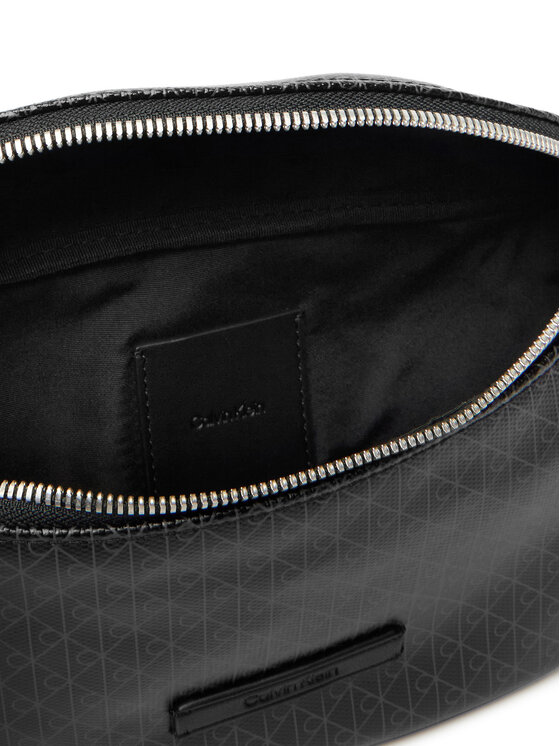Calvin Klein Jostas soma Calvin Klein Emblem Aop Coated Waistbag LV04D3135G Melns