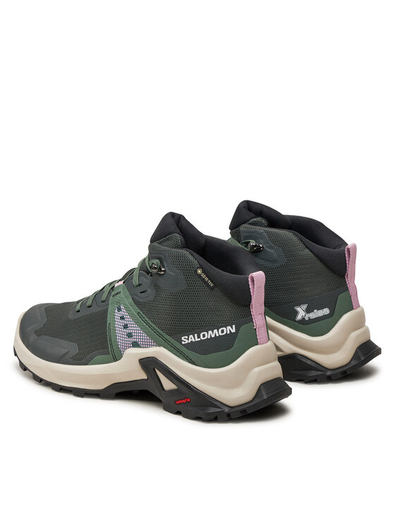 Salomon Παπούτσια πεζοπορίας Salomon X Raise Mid Gore-Tex L47458100 Πράσινο