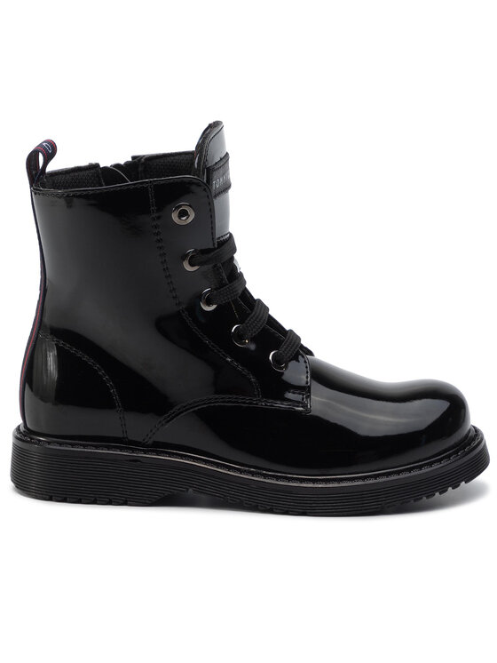 Tommy Hilfiger Cizme Tommy Hilfiger Lace-Up Bootie T4A5-30445-0765 M Negru