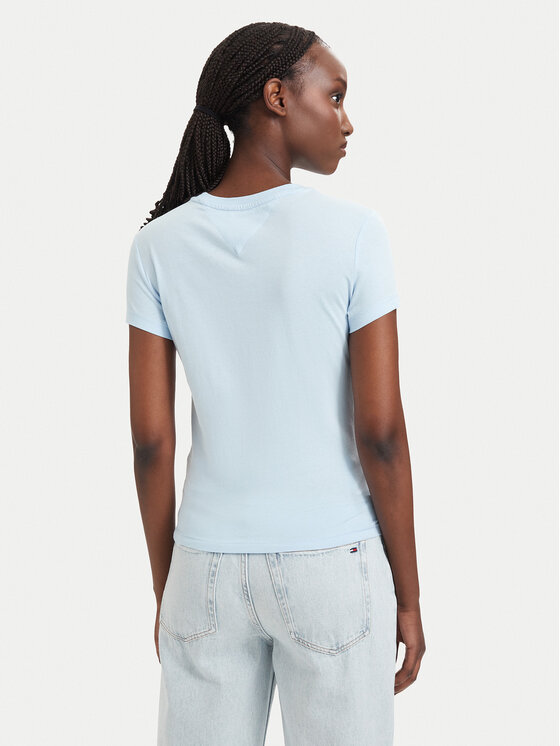 Tommy Jeans Tommy Jeans Camiseta Ess Logo DW0DW23479 Azul claro Slim Fit