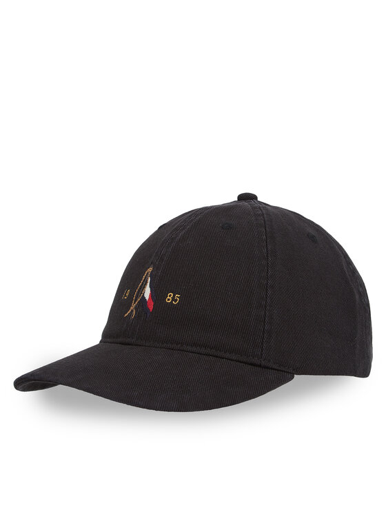 Tommy Hilfiger Kapa s šiltom Tommy Hilfiger Seasonal Flag Wash 6 Panel Cap AM0AM13348 Črna