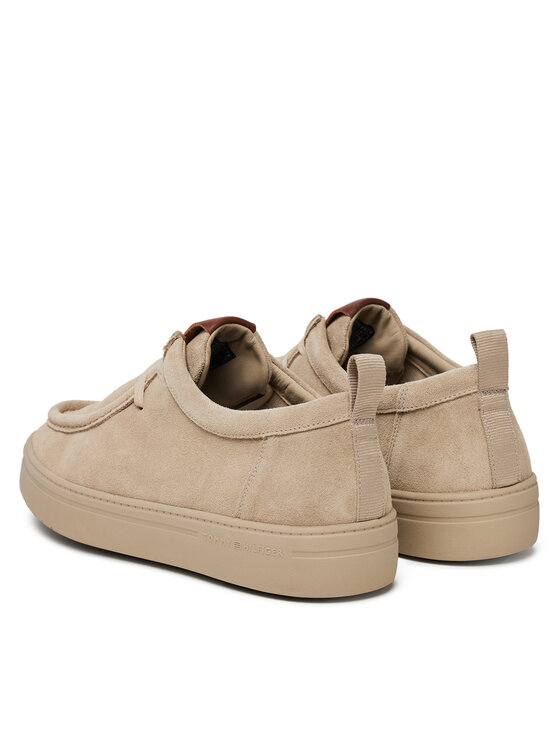 Tommy Hilfiger Pantofi Tommy Hilfiger Modern Light Suede Moc Toe Shoe FM0FM05501 Bej