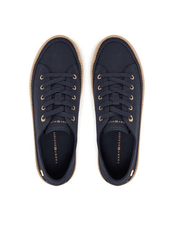 Tommy Hilfiger Espadrilės Tommy Hilfiger Vulc Espadrille Sneaker FW0FW08404 Tamsiai mėlyna