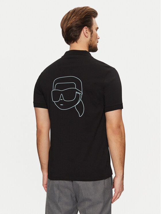 KARL LAGERFELD KARL LAGERFELD Polo 745094 551225 Nero Regular Fit