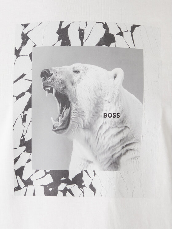 BOSS BOSS Camiseta Lupo 50554615 Blanco Regular Fit