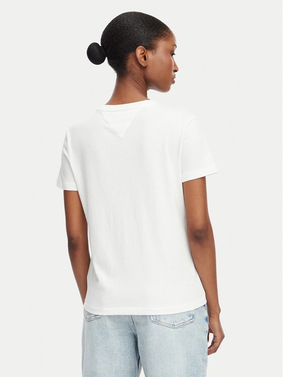 Tommy Jeans Tommy Jeans Camiseta Linear Ss Tee DW0DW22789 Crema Regular Fit