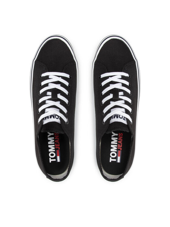Tommy Jeans Tenis superge Tommy Jeans Essential Low Cut EM0EM00962 Črna