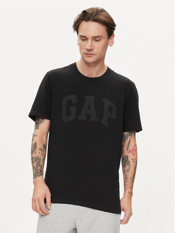Gap Gap Majica 856659-10 Črna Regular Fit