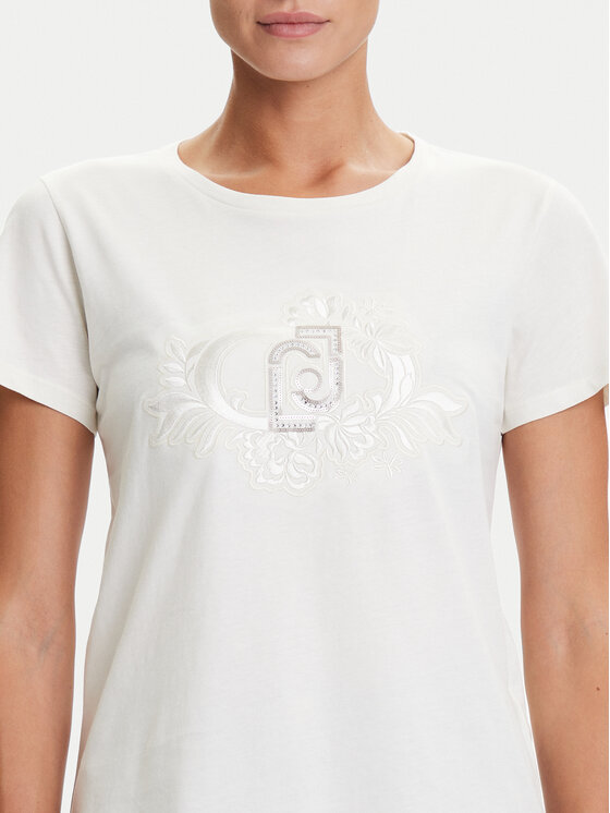 Liu Jo Sport Liu Jo Sport Camiseta TF5162 JS923 Écru Regular Fit