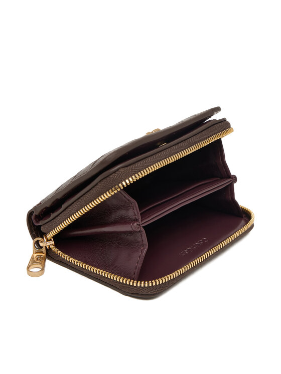 Calvin Klein Πορτοφόλι Calvin Klein Ck Croc Medium Flap Zip Around LV04F1095G Καφέ