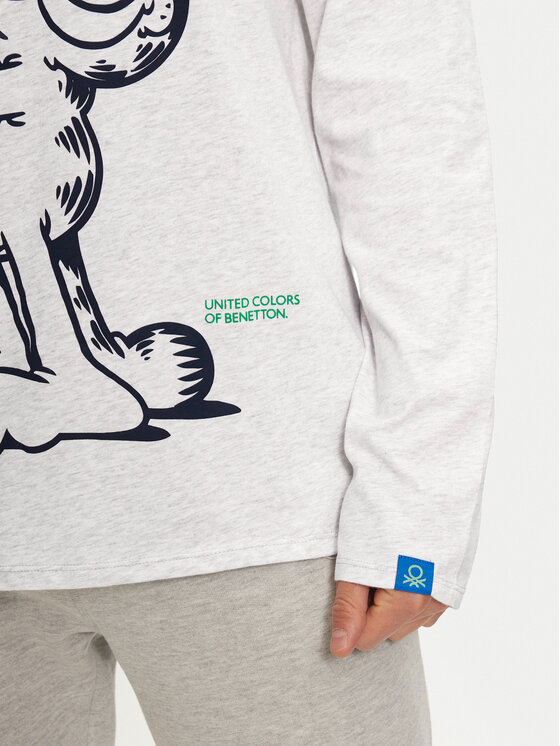 United Colors Of Benetton United Colors Of Benetton Pizsama felső 3VR54M01P Szürke Regular Fit