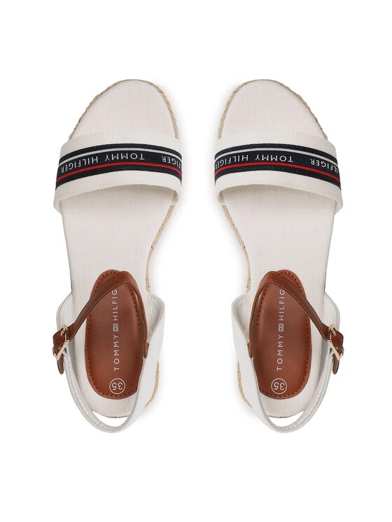 Tommy Hilfiger Espadrilky Tommy Hilfiger Rope Wedge T3A7-32777-0048X100 S Bílá