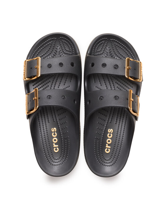 Crocs Шльопанці Crocs Saturday Sandal Metallic Buckle 213316 Чорний