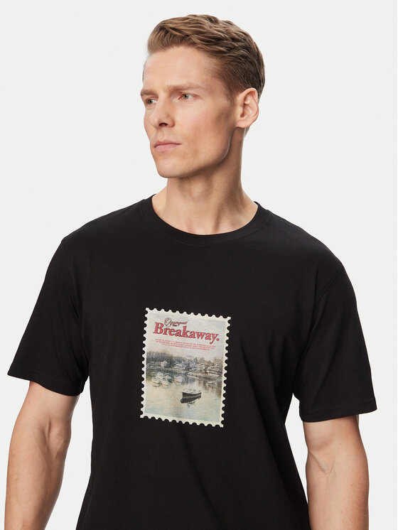 Jack & Jones Jack & Jones Camiseta Montauk Photo 12290890 Negro Regular Fit