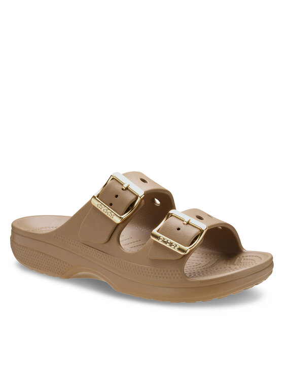 Crocs Ciabatte Crocs Saturday Sandal Metallic Buckle 213316 Marrone