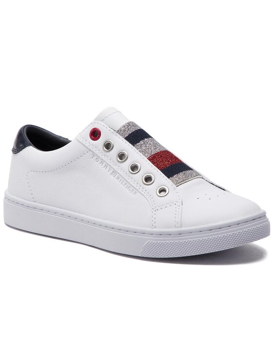 Tommy Hilfiger Sportcipők Tommy Hilfiger Tommy Elastic Essential Sneaker FW0FW03707 Fehér