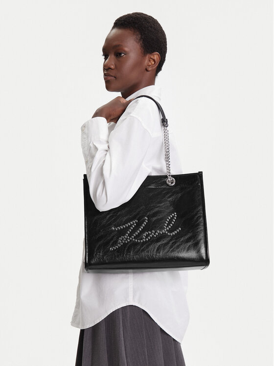 KARL LAGERFELD Kabelka KARL LAGERFELD A3W30031 Černá