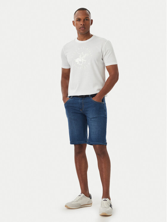 Beverly Hills Polo Club Beverly Hills Polo Club Camiseta M1546 Blanco Regular Fit