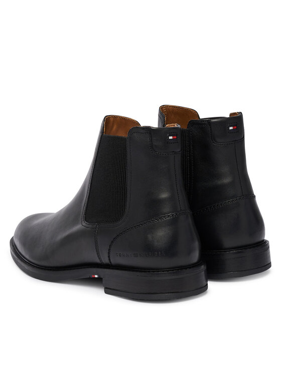 Tommy Hilfiger Botines Chelsea Tommy Hilfiger Corporate Dressy Lth Chelsea FM0FM05935 Negro