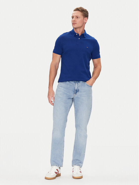 Tommy Hilfiger Tommy Hilfiger Polo majica 1985 MW0MW17770 Modra Regular Fit