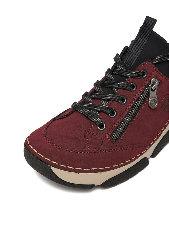 Rieker Sneakersy Rieker 45973-36 Bordó