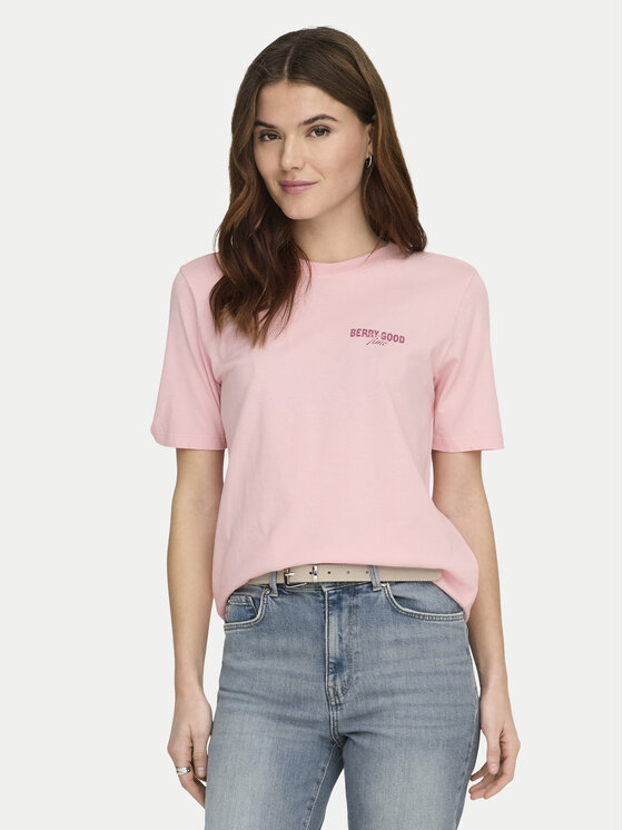 ONLY ONLY Camiseta Lucy 15367829 Rojo Regular Fit