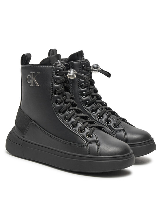 Calvin Klein Jeans Īsie zābaki Calvin Klein Jeans Lace-Up Bootie V3A5-80988-1355 M Melns