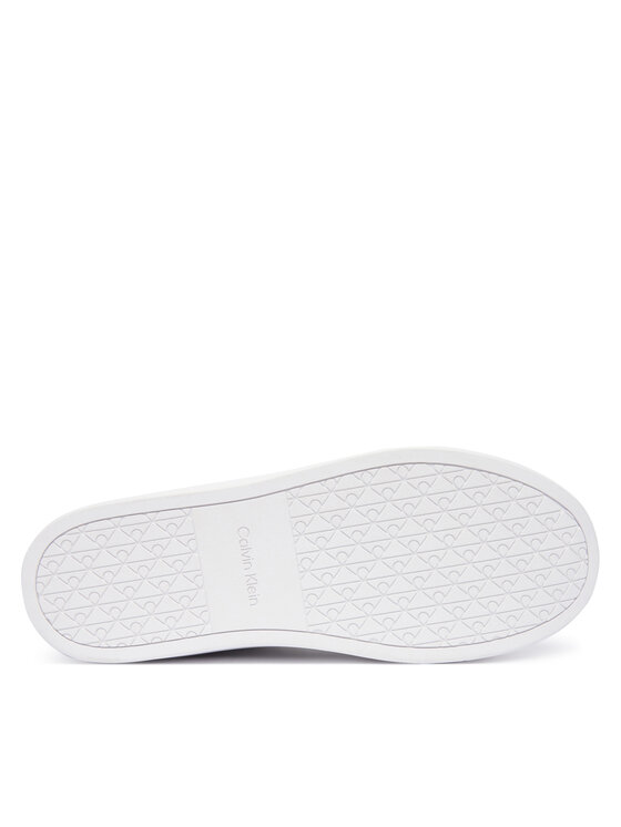Calvin Klein Laisvalaikio batai Calvin Klein Classic Cup Mid Laceup Zip Lth YM0YM01428 Balta