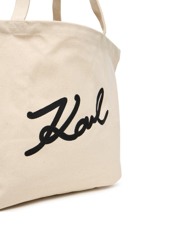KARL LAGERFELD Ročna torba KARL LAGERFELD A3W50108 Écru