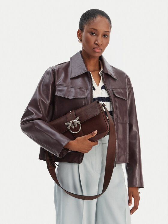 PINKO Сумка PINKO Love One Slouchy Zip Classic AI 25-26 PLTT 105081 A2JG Коричневий