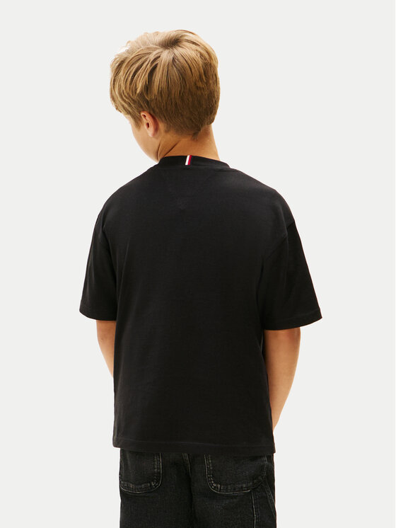 Tommy Hilfiger Tommy Hilfiger Camiseta Essential Archive KB0KB09646 Negro Regular Fit