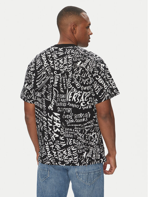Versace Jeans Couture Versace Jeans Couture Футболка 78GAH6R0 Чорний Regular Fit