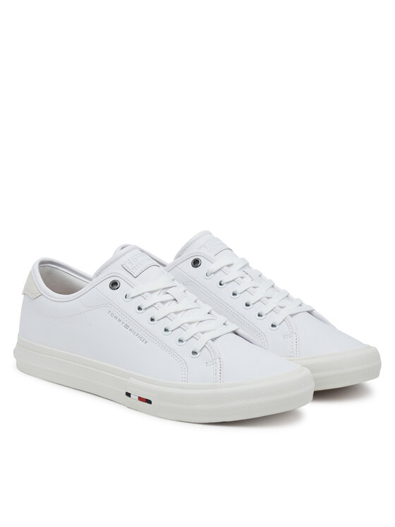 Tommy Hilfiger Гуменки Tommy Hilfiger Th Hi Vulc Street Stitch FM0FM05645 Бял