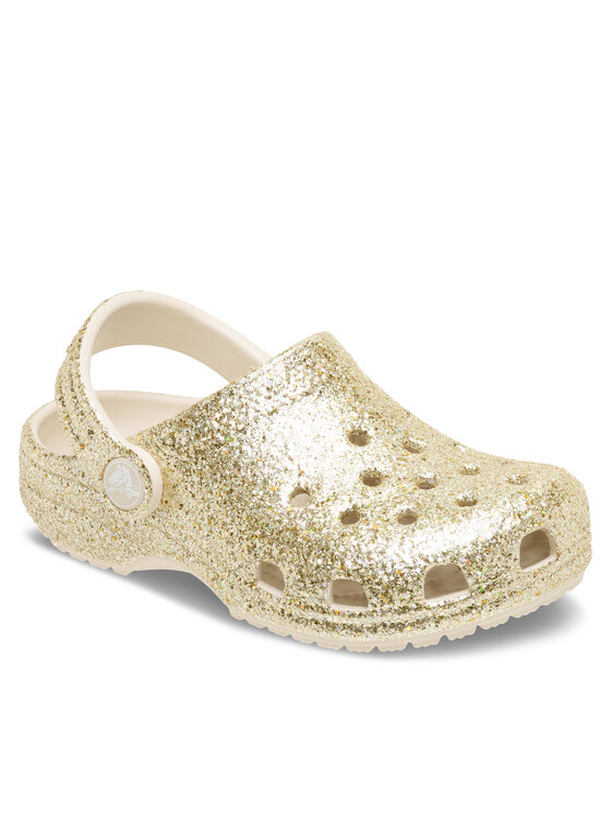 Crocs Шльопанці Crocs Classic Chunky Glitter Clog K 211939 Золотий