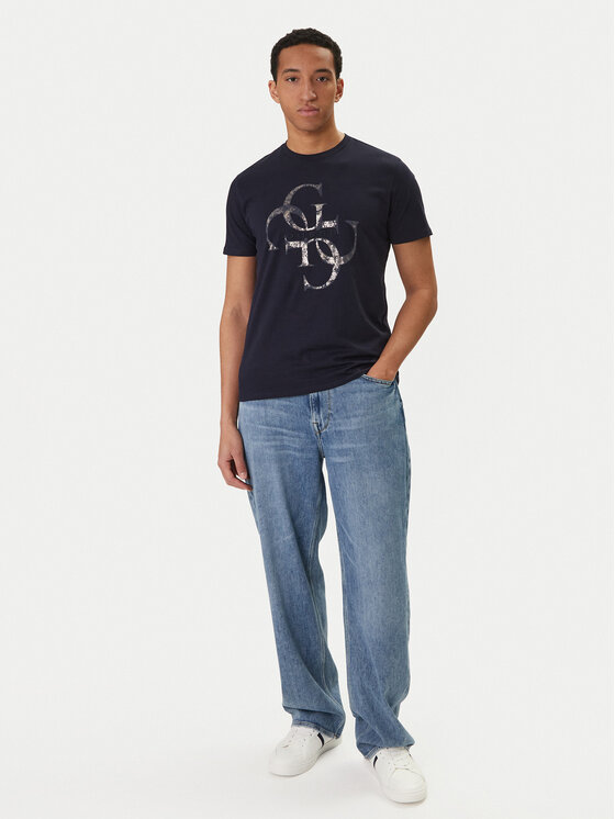 Guess Guess Camiseta M6RI03 I3Z14 Azul marino Regular Fit