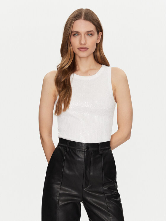 Guess Guess Топ W5GP06 KCS10 Білий Regular Fit