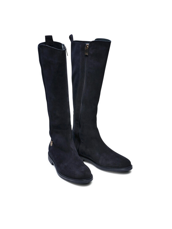 Tommy Hilfiger Kozačky ve vojenském stylu Tommy Hilfiger Th Essentials Longboot FW0FW05992 Tmavomodrá