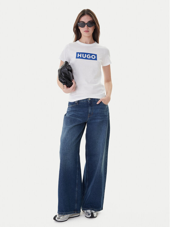 HUGO HUGO Футболка Classic 50510772 Білий Slim Fit