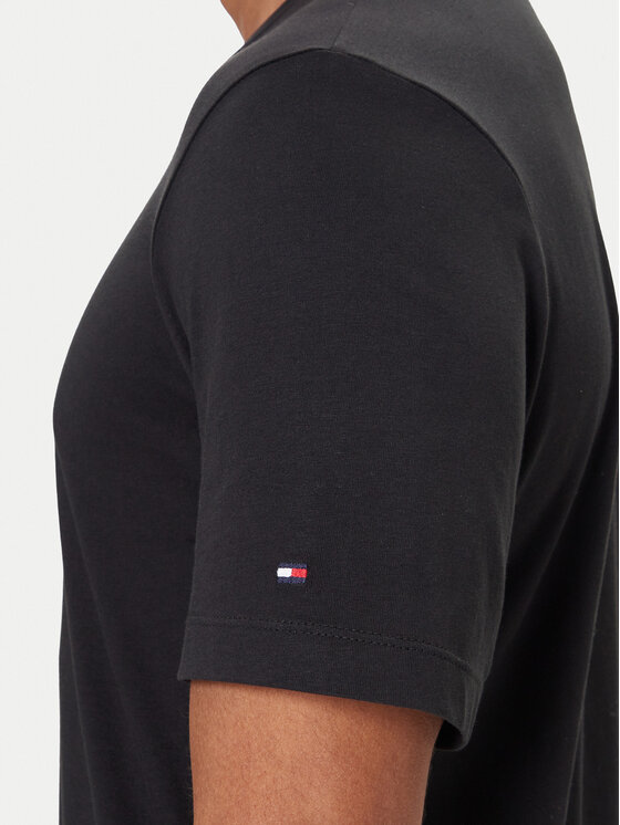Tommy Hilfiger Tommy Hilfiger Camiseta Stack Graphic MW0MW40002 Negro Regular Fit