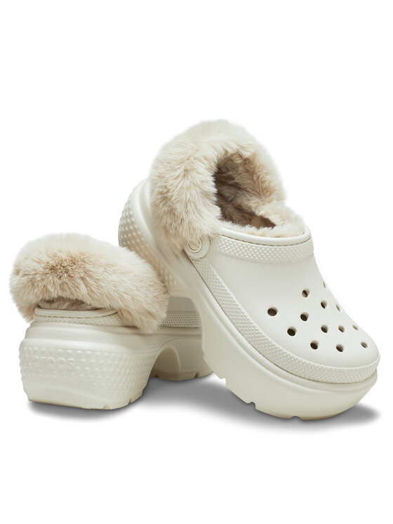 Crocs Natikači Crocs Stomp Lined Clog 208547 Bež
